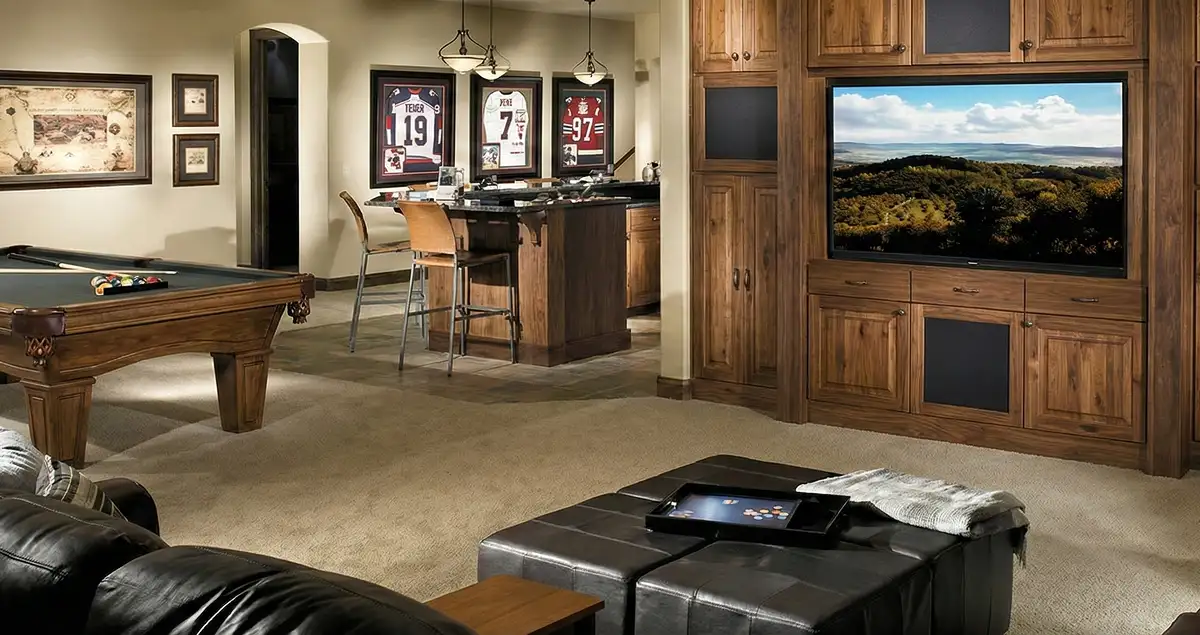 finished basement remodeling project transforming a basement into a comfortable living space in Ogden, UT
