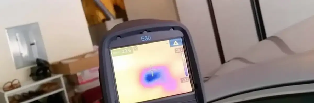 mold inspection using thermal imaging technology to detect moisture and hidden mold in a home in Ogden, UT
